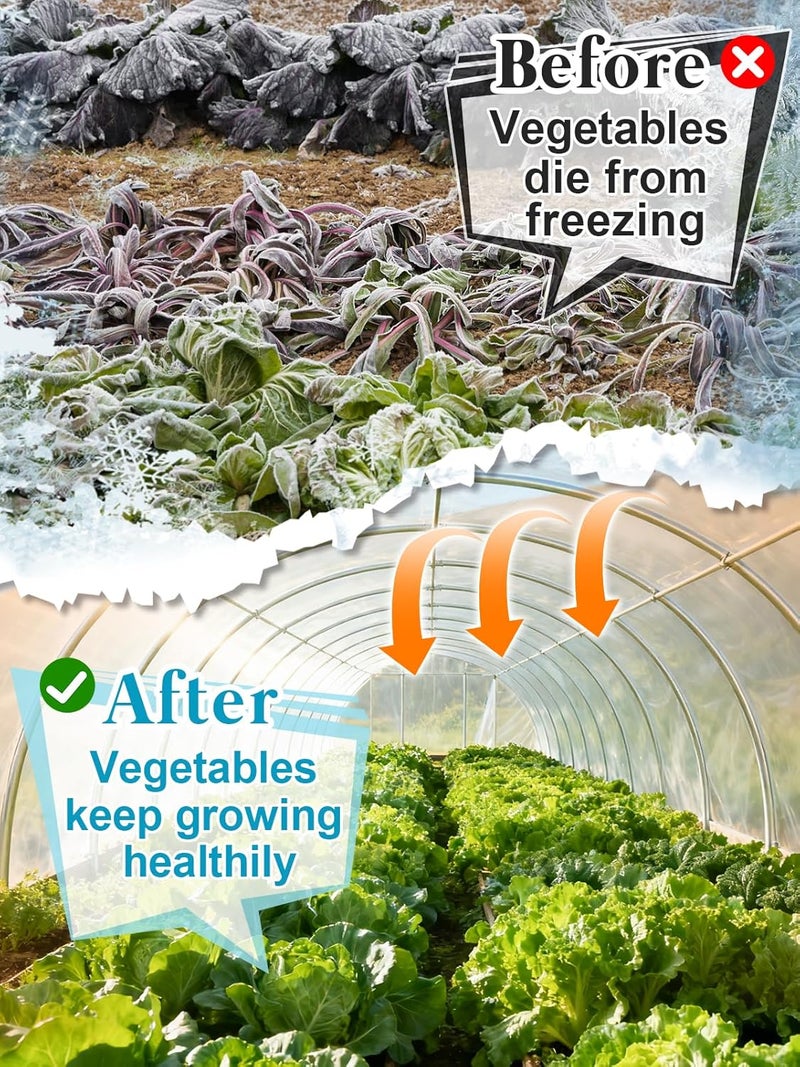 Alphatool Greenhouse Cover Plastic Sheeting - 10 x 20 ft Plant Covers Freeze Protection, Frost Cloths for Outdoor Plants, Clear Floating Row Cover for Outdoors Garden Plants Vegetables Crops - Image 3